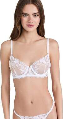 Bluebella Women's 30DD White Marseille Coquette Embroidered Sheer Bra U2-16